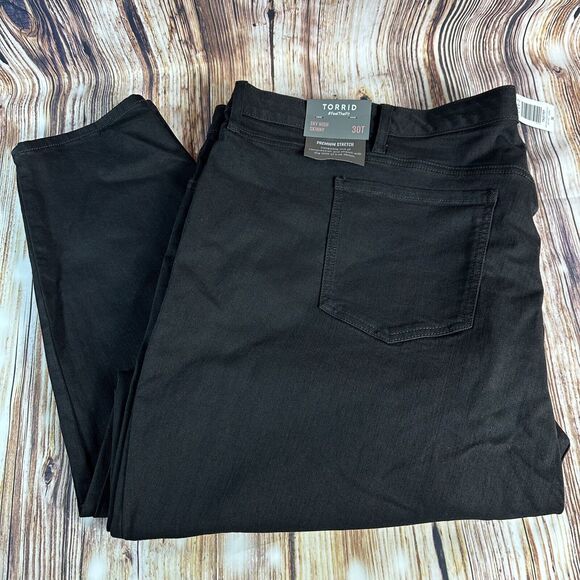 torrid Denim - NEW Torrid SKY HIGH SKINNY Size 30 T Black High Rise Jeans Denim Pants 53x29